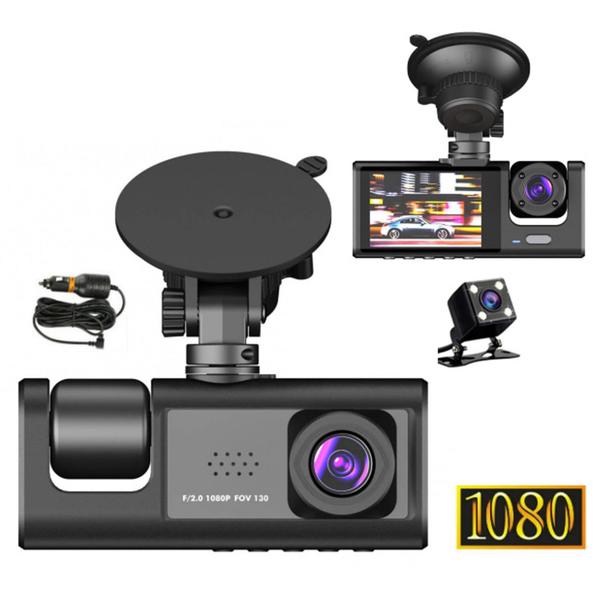 Imagem de Dash Cam Fydun 1080p Full HD frontal e traseiro, ângulo de 170