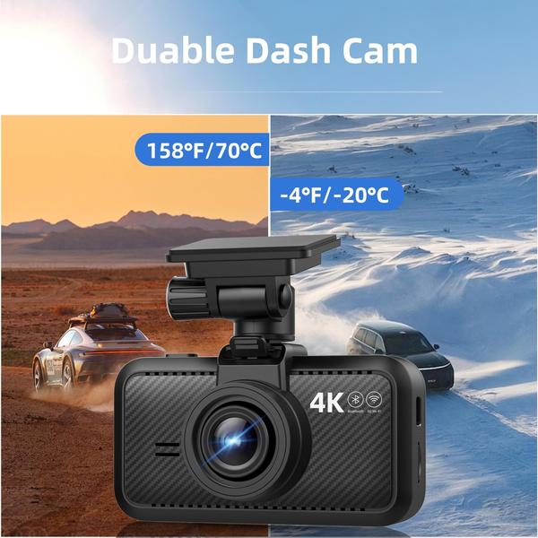 Imagem de Dash Cam Miofive S1 4K/2160P frontal para carro com WiFi e GPS 32GB