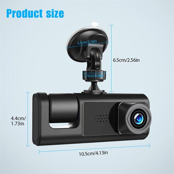 Imagem de Dashcam 1080p de grande angular C309-2083 com gravação dupla WiFi