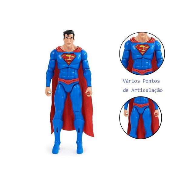 Imagem de Dc Boneco Superman Homem De Aço 30Cm E Armadura 3385 - Sunny