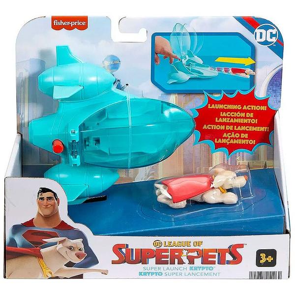 Imagem de DC Liga de Super Pets Krypto com Jato Lançador HGL17 HGL18 - Mattel