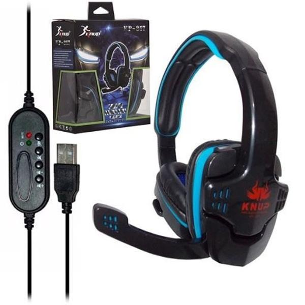 de Ouvido Gamer com Microfone USB KP 357 - Knup Imagem de de Ouvido Gamer com Microfone USB KP 357