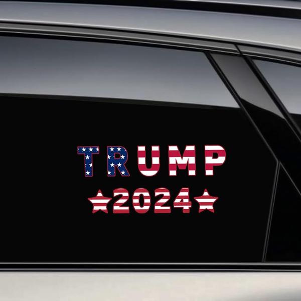 Imagem de Decalque autoadesivo impermeável para carro Iprokiu Trump 2024, pacote com 2