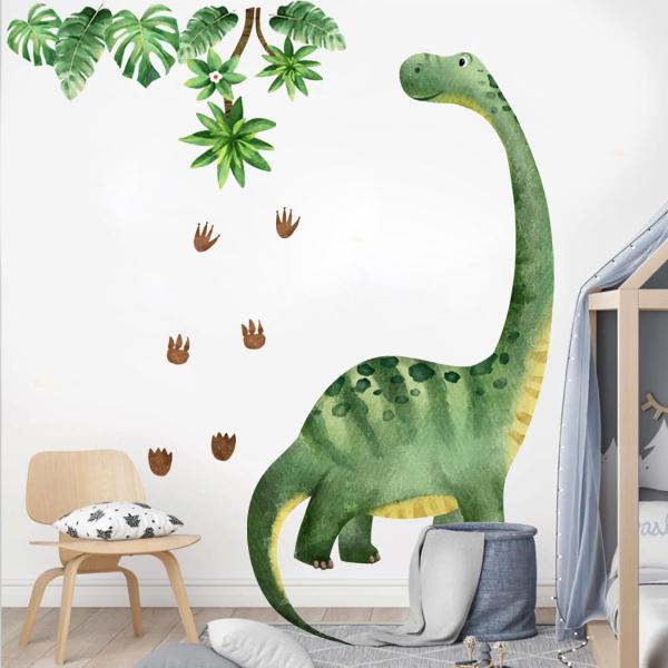 Imagem de Decalques de Parede NXUEBDU - Pegadas de Dinossauro para Quarto de Meninos