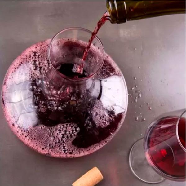 Imagem de Decanter 1250l De Vidro Para Vinhos Saborização Aerador Luxo