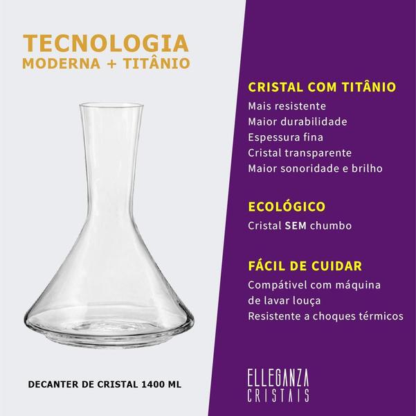 Imagem de Decanter De Cristal 1400 Ml Linha Xtra Bohemia