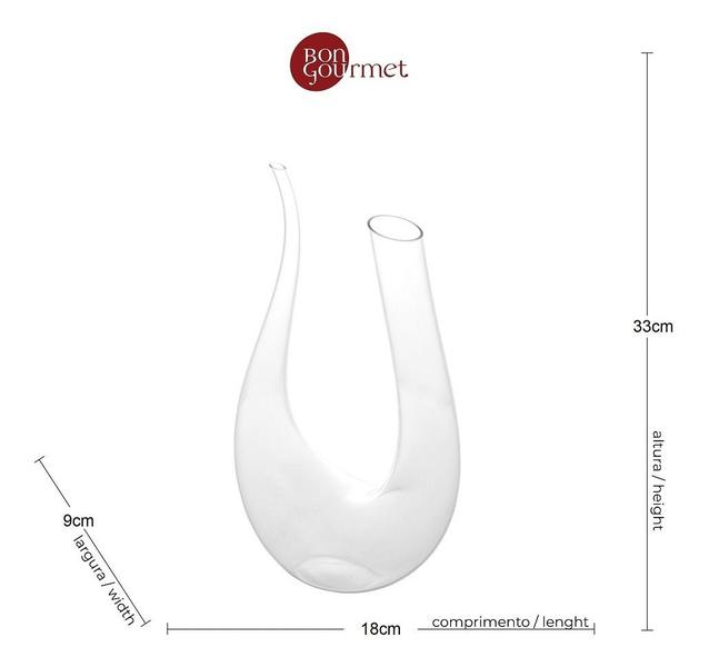 Imagem de Decanter De Vidro 1 Litro Bon Gourmet