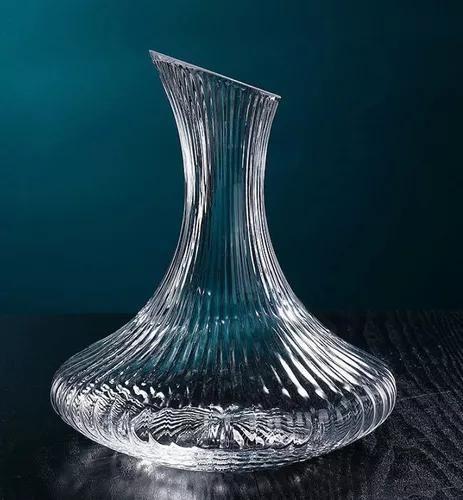 Imagem de Decanter para Vinho Ribbed Canelado Transparente 1700ml - Gamma