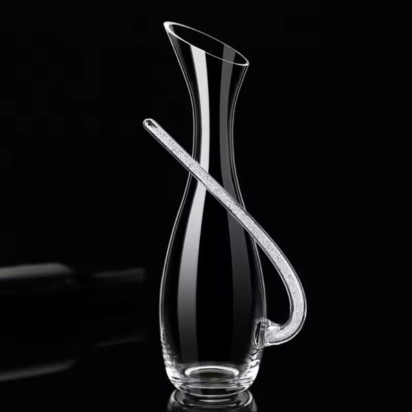 Imagem de Decanter Vinho 1500ml Alça Transversal Adornada Brilhantes