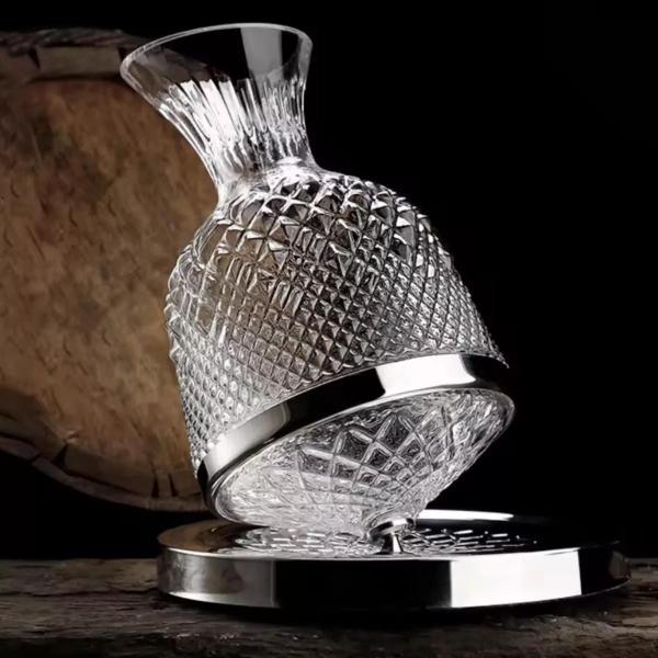 Imagem de Decanter Vinho 1,5L Vidro Giratório 360