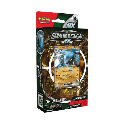 Imagem de Deck Cards Pokémon Baralho de Batalha EX Lucario Com 60 Cartas - Com Carta Codificada - Copag - 32657