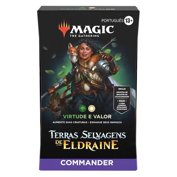 Imagem de Deck Commander Magic Wilds Of Eldraine Virtude e Valor