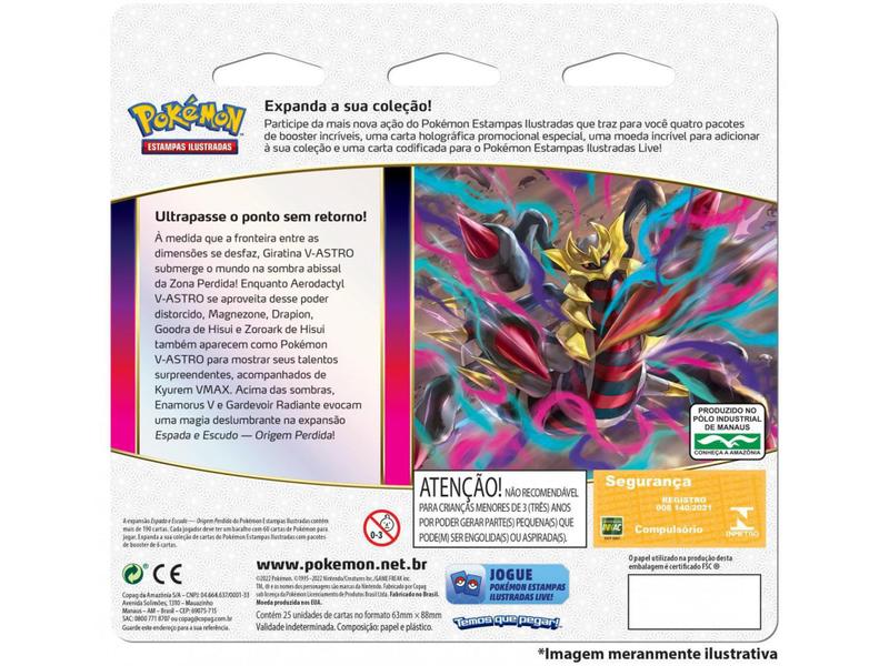 Imagem de Deck de Cartas Pokémon Estampas Ilustradas - Blister Espada e Escudo Copag 25 Cartas