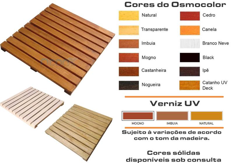 Deck De Madeira Box Banheiro Capacho 74x56 cm NeonX Pintado Imagem de Deck De Madeira Box Banheiro Capacho 74x56 cm NeonX Pintado