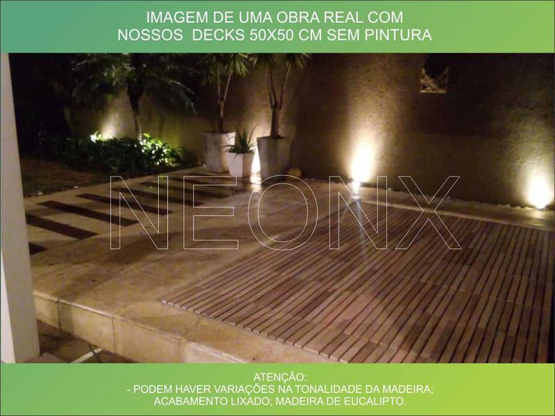 Imagem de Deck De Madeira Chuveiro Box Banheiro Capacho 140x75 cm Com Pintura NeonX