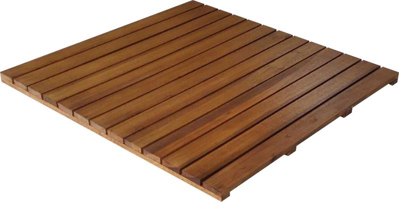 Imagem de Deck De Madeira Modular 100x100 cm Réguas 7 cm Neonx Com Pintura