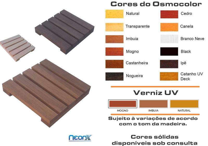 Imagem de Deck De Madeira Modular 25x25cm Com Pintura Neonx