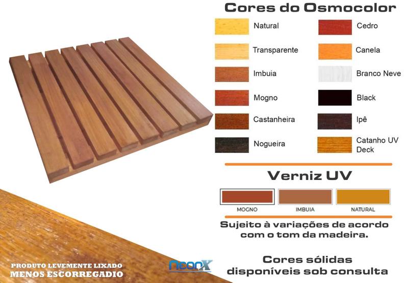 Imagem de Deck De Madeira Modular 40x40 cm Neonx Com Pintura NeonX