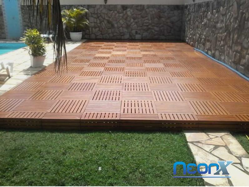 Imagem de Deck De Madeira Modular 50x50 cm Com Pintura Neonx