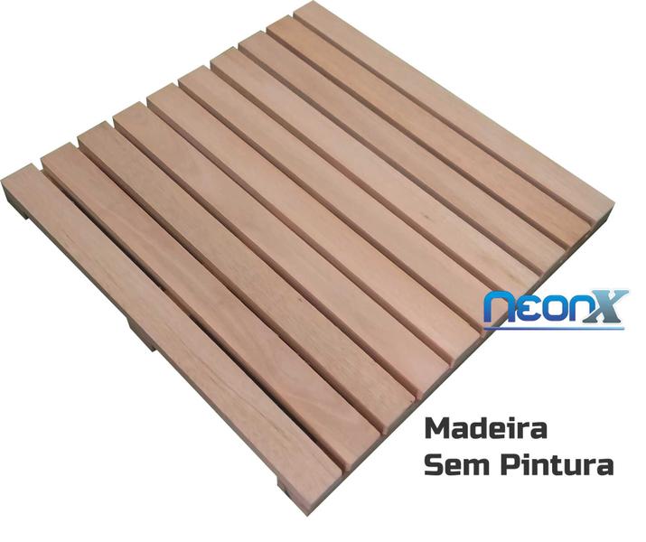 Deck De Madeira Modular 50x50 cm Sem Pintura Neonx - Deck