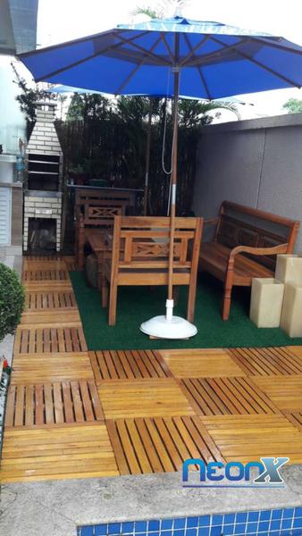 Imagem de Deck De Madeira Modular 60x40 cm Com Pintura Neonx