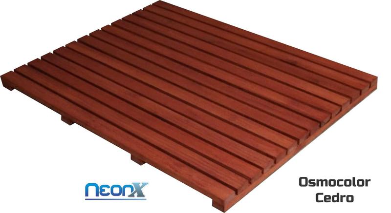 Imagem de Deck De Madeira Piscina Box Banheiro Capacho 102x74 cm Pintado NeonX