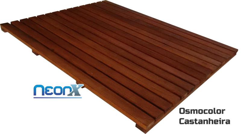 Imagem de Deck De Madeira Piscina Box Banheiro Capacho 72x86 cm Pintado NeonX