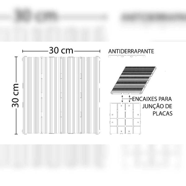 Imagem de Deck Eco em Polipropileno Placa 30x30x1,5 cm