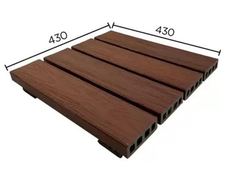 Imagem de Deck Modular 43x43cm Texturizado Ipê 