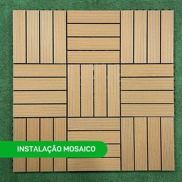 Imagem de Deck Modular Madeira Ecológica Wpc 11 Peças De 30X30Cm 1M2