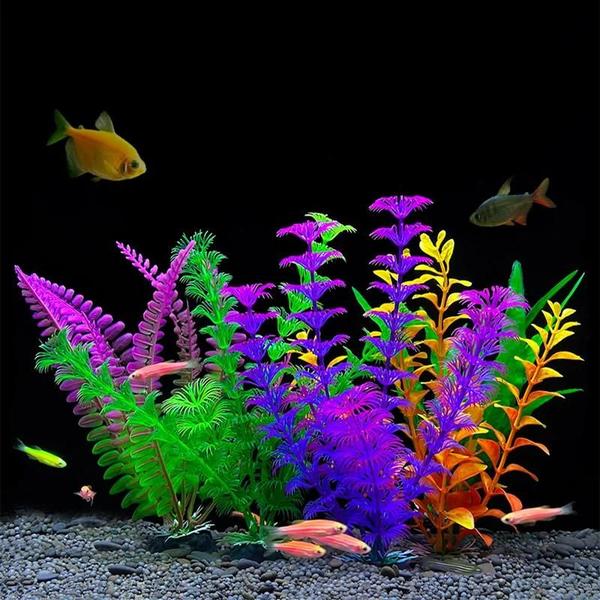 Imagem de Decoração de Aquário 7,08 Polegadas - Planta Artificial para Tanque de Peixes