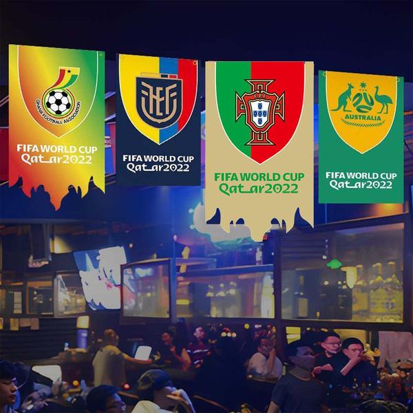 Imagem de Decoração de bandeira, bar suspenso, futebol esportivo, 75x125cm