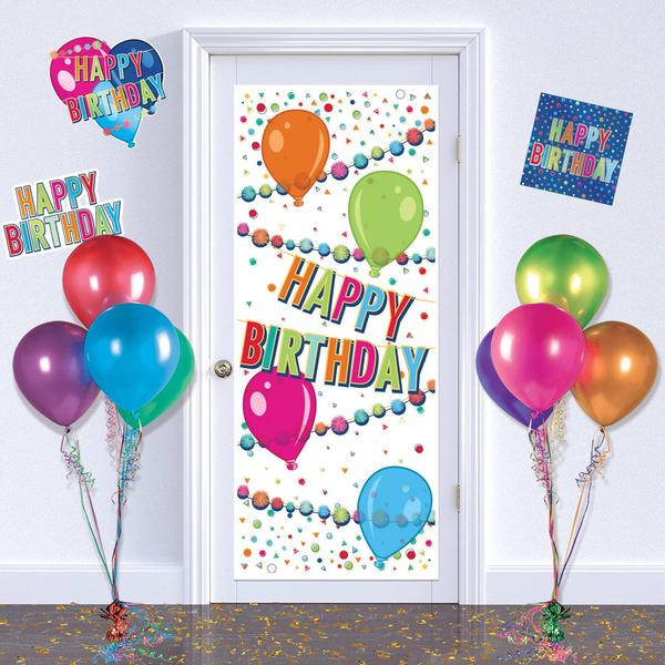 Imagem de Decoração de capas de porta Beistle Happy Birthday 2 peças