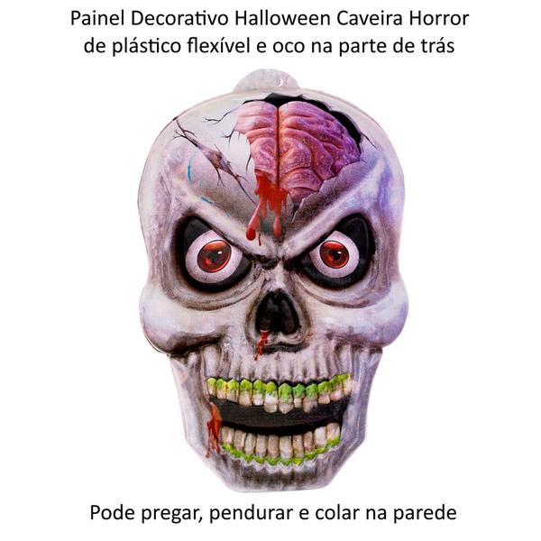 Imagem de Decoração de Caveira Gigante para Festa Dia Bruxas Halloween