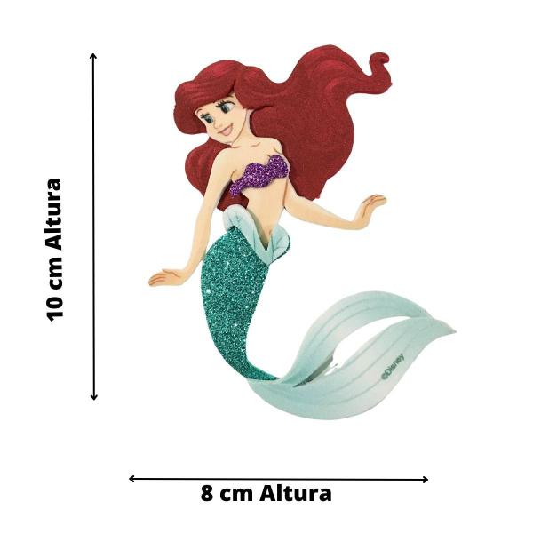 Imagem de Decoração de Festa Aniversário Ariel Sereia EVA 10 cm 5 Un