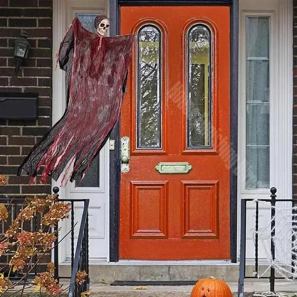 Imagem de Decoração de Halloween: Fantasma, Crânio e Grim Reaper Assustadores para Jardim