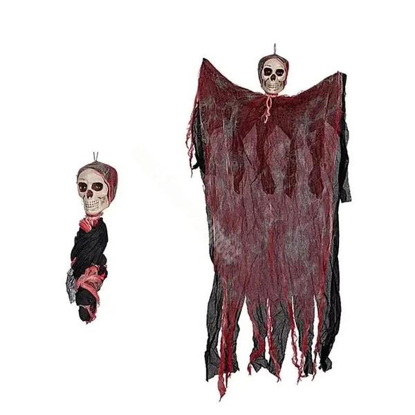 Imagem de Decoração de Halloween: Fantasma, Crânio e Grim Reaper Assustadores para Jardim