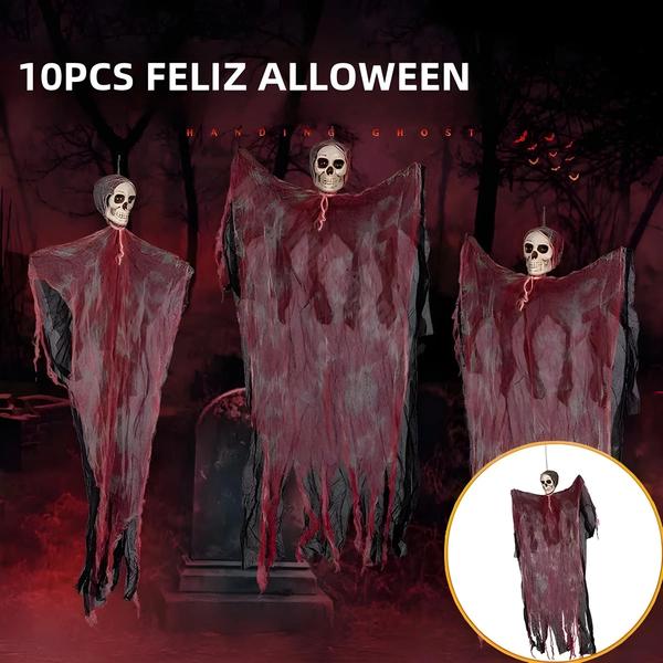 Imagem de Decoração de Halloween: Fantasma, Crânio e Grim Reaper Assustadores para Jardim