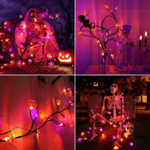 Imagem de Decoração de Halloween Toodour Willow Vine Lights 7 pés