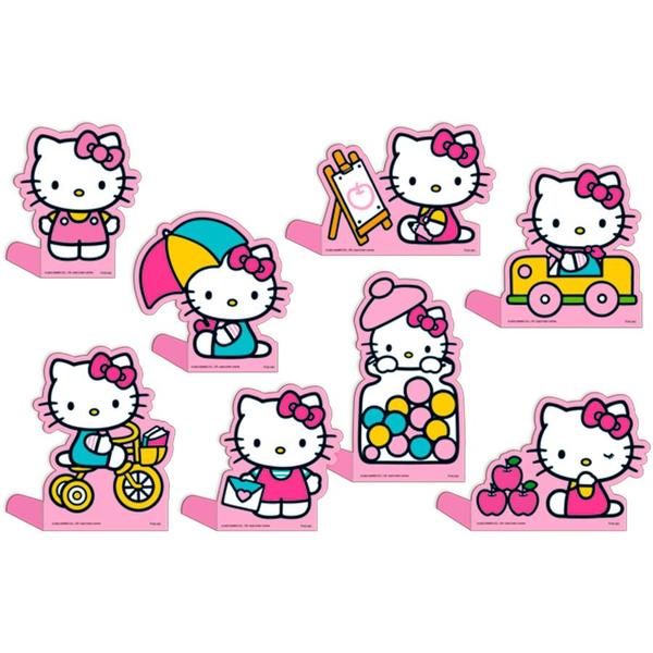 Imagem de Decoração De Mesa - Hello Kitty Rosa - 8 unidades - Festcolor - Rizzo