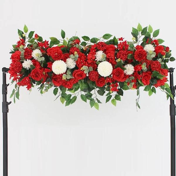 Imagem de Decoração de Parede com Flor de Peônia de Seda (50/100cm) - Arranjo para Casamento DIY