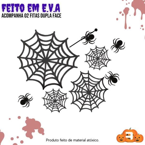 Imagem de Decoração Enfeite de Halloween Teia de Aranha Dia das Bruxas