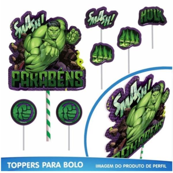 Imagem de Decoração Festa Aniversário Hulk Kit Fácil Infantil pra Menino Com 39 Itens