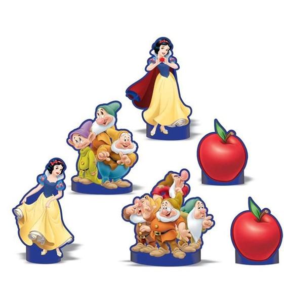 Imagem de Decoração Festa Branca de Neve 6 Totens EVA Display de Mesa