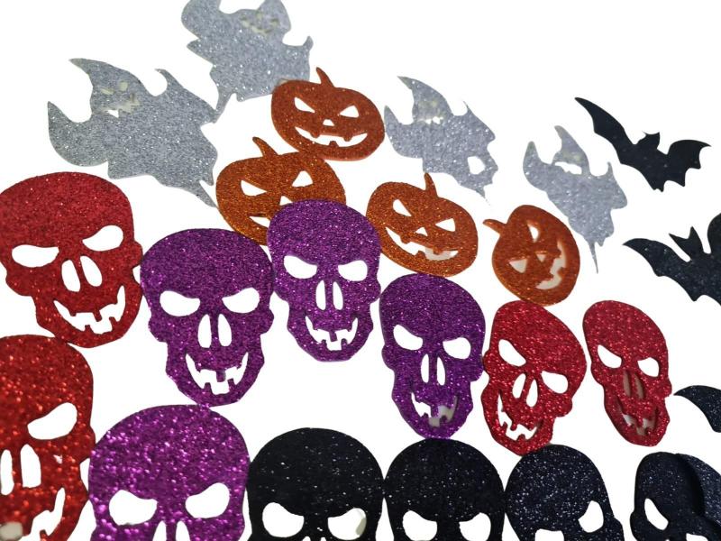 Imagem de Decoração Festa Halloween Mini Figuras Em Eva Glitter 24Un