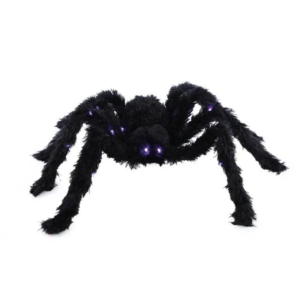 Decoração Halloween Aranha Cobalt de Veludo com Luz - Cromus Imagem de Decoração Halloween Aranha Cobalt de Veludo com Luz