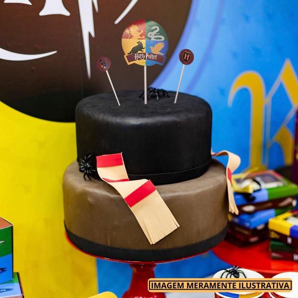 Imagem de Decoração Harry Potter Topo para Bolo de Aniversário com 3 Toppers