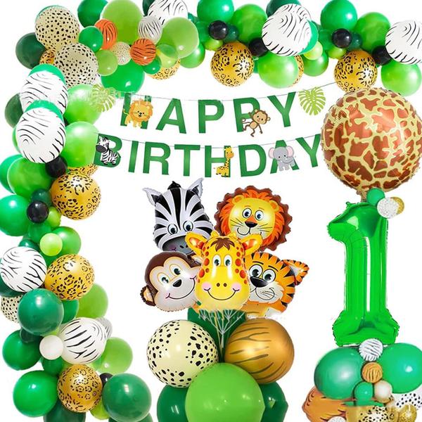 Imagem de Decorações de festa Fdit Safari Animal Balloons Jungle Theme