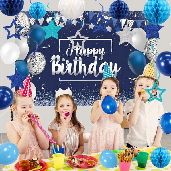 Imagem de Decorações de festa HEWUAUL Blue Happy Birthday, pacote 41