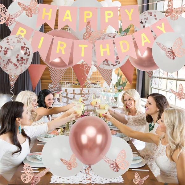 Imagem de Decorações de festa Nelotaor Happy Birthday Banner Girls